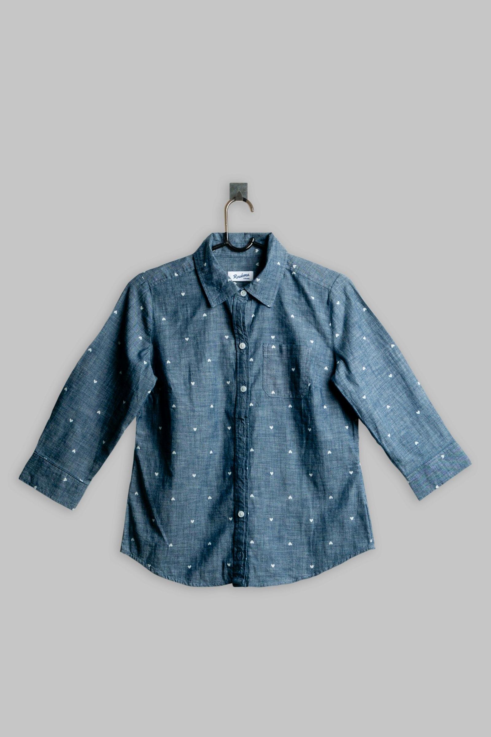 Woven shirt illustrating a common linen and cotton shirting end use.