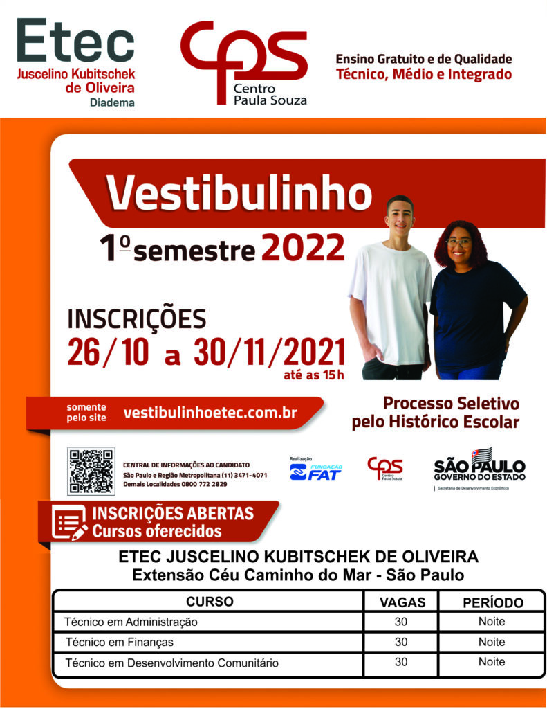 ETEC SÃO JOSÉ DO RIO PRETO 2021 → Cursos, Inscrições, Telefone